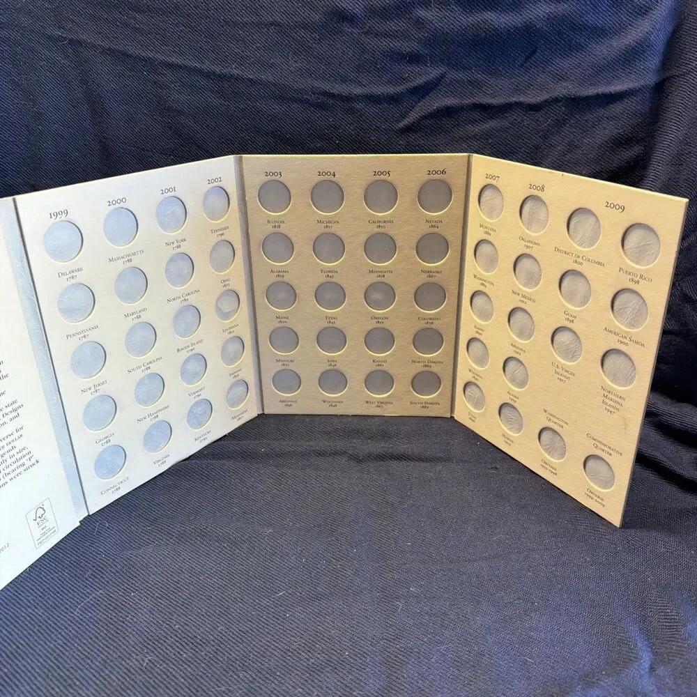 Coin Folder for 1999-2009 State & Territory Quarters LCF3T Album by Littleton